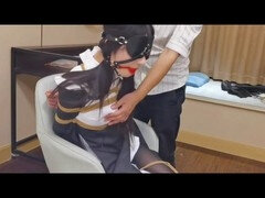 中国人, Hd, ホテル, 尼, ストッキング, ティーン, 拘束, おもちゃ