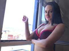 Grosser arsch, Braunhaarige, Klaffend, Handjob, Hausfrau, Lingerie, Pov, Solo