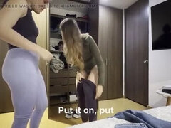 Enthousiasteling, Vrouwen gevecht, Vrouw, Sportzaal, Latijnse vrouw, Lesbisch, Spandexonderbroek, Worstelen