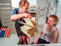 Culo grande, Mamada, Estilo perrito, Pajear, Enorme, Tetas naturales, Pelirrojo, Medias largas