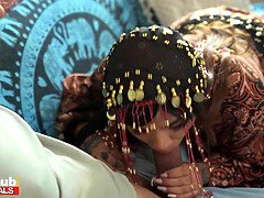 Micky Perez & Angel Godshack get down and dirty with a big fake cock