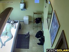 18 jaar, Tsjechisch, Hd, Likken, Kut duiken, Zonnebank, Spion, Webcamera
