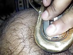Gold sandal in my ass