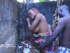 Zion gets down in the backyard in Africa