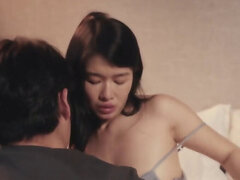 A chinese girl with thick thighs is making love with her man