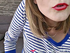 デカパイ, フェムドム, フランス人, 手コキする, オナニー, スパンキング, オッパイの, 妻