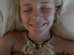 Riley is ready to take your load on her face.