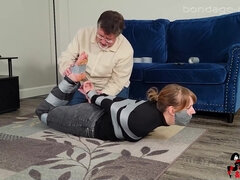 Bondage discipline sadomasochisme, Mooi, Pijpbeurt, Gebondenheid, Diep in de keel, Hd, Kut duiken, Vastgebonden