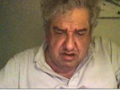 Grandpa stroke on webcam