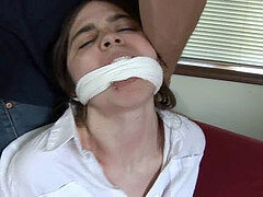 Maya Paradox: Coed carried off bound and ball-gagged over his shoulder