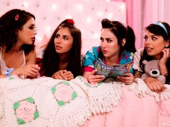 Grupo, Besar, Lesbiana, Lamidas, Orgía, Coño, Estriptis, Tren