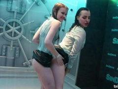 素人, ブロンド, クラブ, カワイイ, ダンス, サテン, ソフトコア, 濡れ