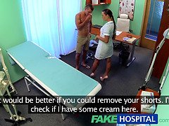 Max Dior & Mea Melone treat a ripped stud with special treatment in fake hospital roleplay