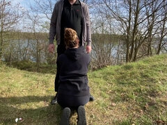 Amateur, Sucer une bite, Éjaculation interne, Tir de sperme, Gorge profonde, Fait maison, De plein air, Public