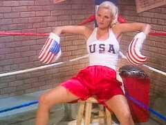 アナル, ブロンド, バック, 女 人男 人, 淫乱熟女, 三人, オッパイの, ヴィンテージ