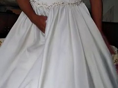 Amateur, Vestido, Latina, Masturbación, Al aire libre, Satén, Transexual, Solo