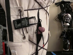 Patrick is tied up and lets Elise Graves test out her new toys