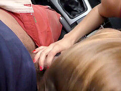 HUNT4K. sweetie pulverized rock hard in car while BF received stack...