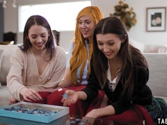 MILF teaching two inexperienced lesbians