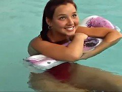 Christina Model in pink Swimsuit