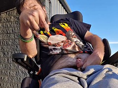 Kevy 69 has a little fun before leaving in public, handjob