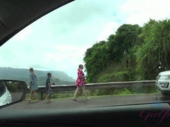 素人, ブロンド, 露出狂, 彼女, アウトドア, 小柄, ハメ撮り, 公共