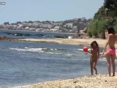 Playa, Morena, Corridas, Polla, Grupo, Al aire libre, Fiesta, Público