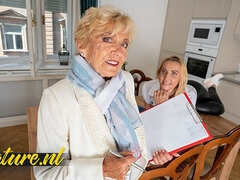 Kont, Blond, Fetisj, Omie, Harig, Likken, Rijpe lesbienne, Tieten likken