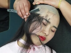 Sexy Asian Bald Headshave 2