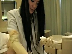 Asiatique, Bisexuelle, Gants, Latex, Domestique, Massage, Mature, Infirmière