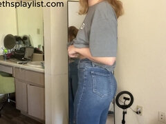 Amateur, Culo, Chica, Bikini, Rubia, Universidad, Jeans, Pelirrojo