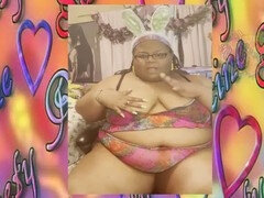 Amateur, Belle grosse femme bgf, Noire, Nourriture, Lingerie, Solo, Attachée