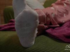 Ultra-kinky Stepsis in Lovely Pj's Destroyed My Climax with Her Petite Soles