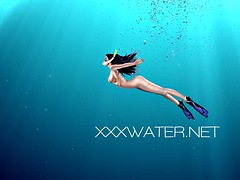 美女, デカパイ, 茶髪の, イく瞬間, ハードコア, 公共, オッパイの, 水中