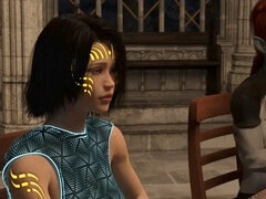 3d, Большая жопа, Большой член, Кончили внутрь, Поцелуи, Мамочка, Втроем, Шлюха