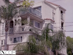 Grosser schwanz, Blondine, Braunhaarige, Wettbewerb, Schwanz, Frau frau mann, Reiten, Flotter dreier