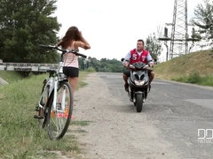 Hard, Embrassement, De plein air, Piercing, Chatte, Chevaucher, Russe, Suçant