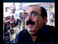 Beautiful and horny turkish grandpa show his bulge