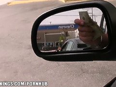 Hot blonde teen paid cash for a good fuck at the gas station