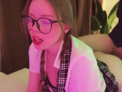 18, 素人, ブロンド, フェラチオ, カワイイ, 女子高生, ヤリマン, ティーン