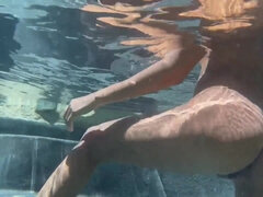 Katherinne Rodriguez swims fully naked