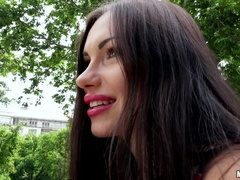 Brunette brune, De plein air, Public, Russe