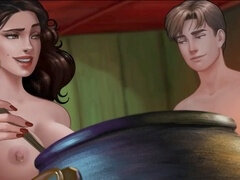 Sensational gaming session #32 with a stunning naked babe: brewing a magical potion!
