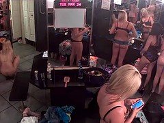 Strippers doing hair and makeup
