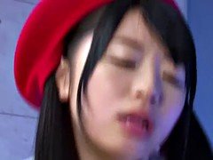 Alluring little Japanese schoolgirl seduces a horny dude