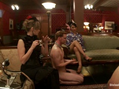 Dominatie, Dominante vrouw, Vernedering, Tepels, Orgasme, Feest, Kut duiken, Ruw