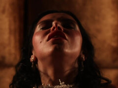 Américain, Noire, Sucer une bite, Éjaculation interne, Première fois, Talons, Jarretelles, String