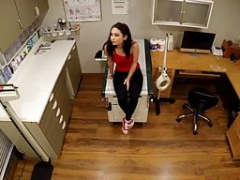 Américain, Asiatique, Gros seins, Médecin, Exam, Gyneco, Fille latino, Infirmière