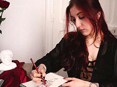 素人, 大学生, ヨーロピアン, フランス人, 自家製, 入門, 赤毛, ティーン