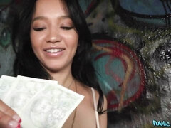 Grosser schwanz, Blasen, Braunhaarige, Hundestellung, Riesig, Geld, Penis, Titten